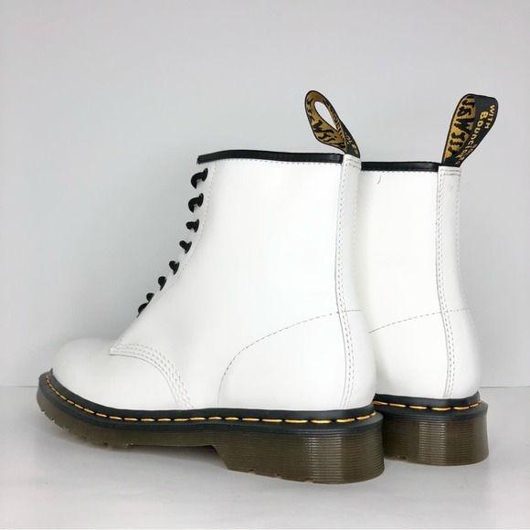 Dr. Martens White Leather Women's Boots - Picture 5 of 12